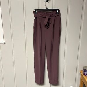 Express Paperbag Pleated Ankle Pants